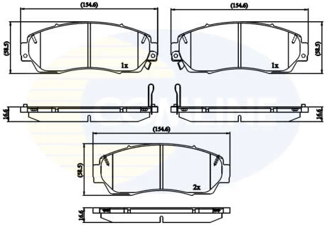 Comline - Гальмівні колодки до дисків COMLINE CBP32273