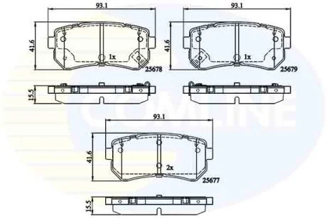 Comline - Гальмівні колодки до дисків COMLINE CBP32276