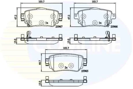 Comline - Гальмівні колодки до дисків COMLINE CBP32277