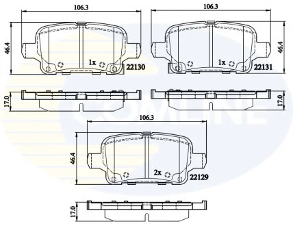 Comline - Гальмівні колодки до дисків COMLINE CBP32307