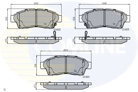 Comline - Гальмівні колодки до дисків COMLINE CBP3260