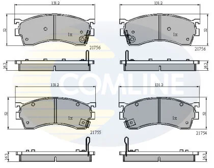 Comline - Гальмівні колодки до дисків COMLINE CBP3326