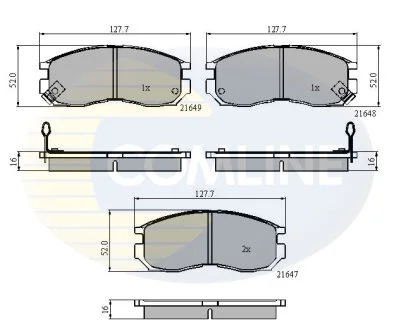 Comline - Гальмівні колодки до дисків COMLINE CBP3363