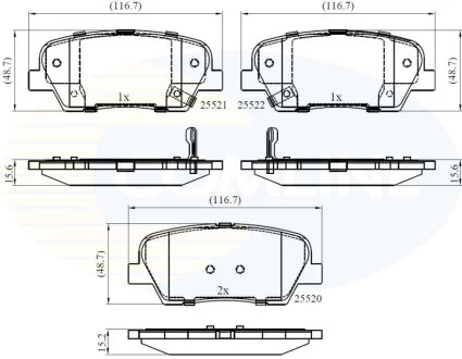 Comline - Гальмівні колодки до дисків COMLINE CBP36009