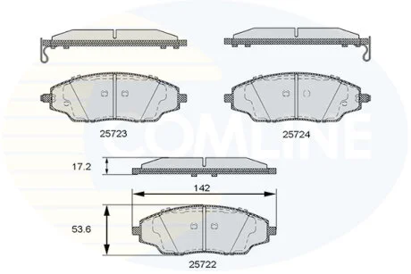 Comline - Гальмівні колодки до дисків COMLINE CBP36083