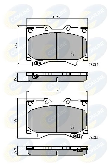 Comline - Гальмівні колодки до дисків COMLINE CBP3831 (фото 1)