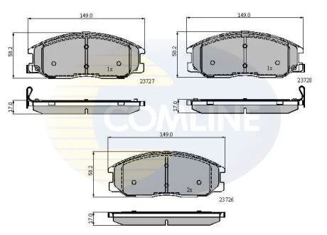 Comline - Гальмівні колодки до дисків COMLINE CBP3902
