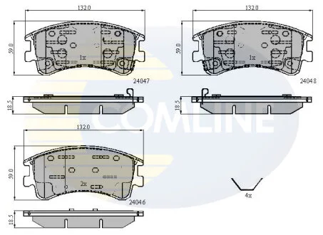 Comline - Гальмівні колодки до дисків COMLINE CBP3950