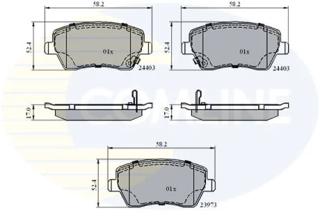 Comline - Гальмівні колодки до дисків COMLINE CBP3984