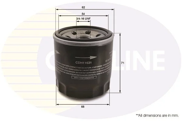 Comline - Фільтр оливи (аналогWL7119/OC215) COMLINE CDH11631 (фото 1)