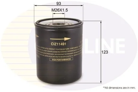 Comline - Фільтр оливи (аналогWL7178/OC326) COMLINE CIZ11491