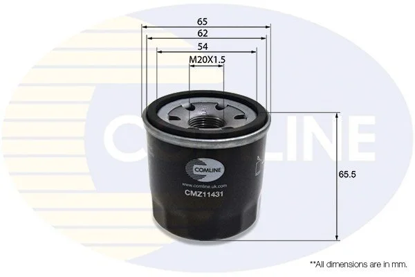 Comline - Фільтр оливи (аналогWL7200/OC195) COMLINE CMZ11431 (фото 1)