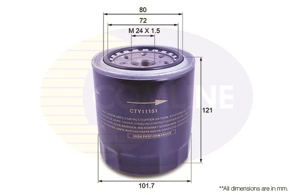Comline - Фільтр оливи (аналогWL7175/OC275) COMLINE CTY11151 (фото 1)