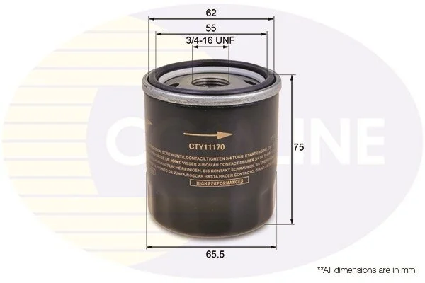 Comline - Фільтр оливи (аналогWL7131/OC534) COMLINE CTY11170 (фото 1)