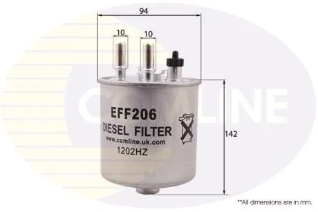 Comline Фільтр палива (аналог WF8410) COMLINE EFF206