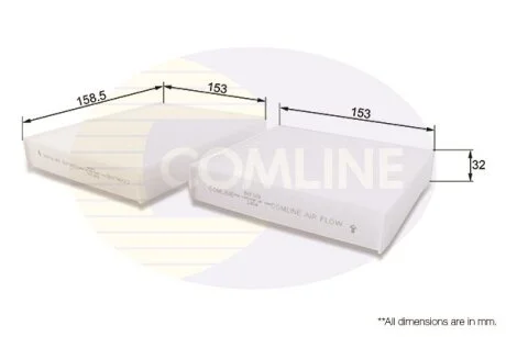 Comline - Фільтр салону (аналогWP9256/LA191/S) COMLINE EKF101