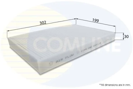 Comline - Фільтр салону (аналогWP6828/LA75) COMLINE EKF119