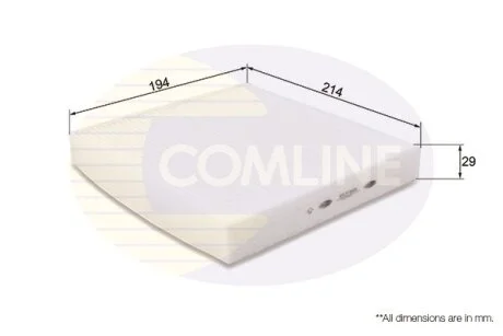 Comline - Фільтр салону (аналогWP9290/LA395) COMLINE EKF185