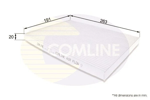 Comline - Фільтр салону (аналогWP9350/LA396) COMLINE EKF191 (фото 1)