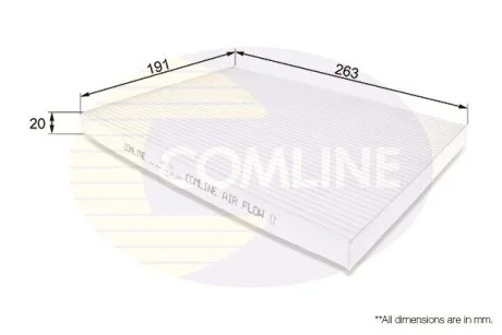 Comline - Фільтр салону (аналогWP9350/LA396) COMLINE EKF191
