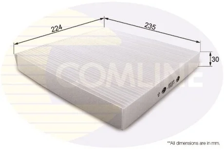 Comline - Фільтр салону (аналогWP9224/LA216) COMLINE EKF209