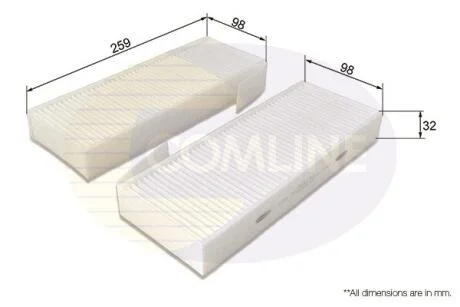 EKF370-2 Comline Фільтр салону COMLINE EKF3702
