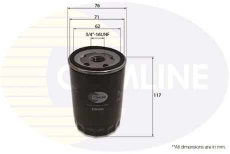 - Фільтр оливи (аналогWL7077/OC606) COMLINE EOF004
