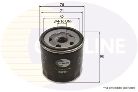 Comline - Фільтр оливи (аналогWL7203/OC295) COMLINE EOF061