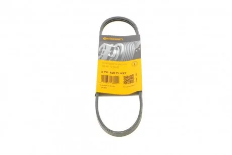 Ремінь генератора поліклиновий CONTINENTAL CONTITECH 3PK628 ELAST