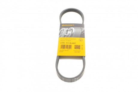 Ремінь генератора поліклиновий CONTINENTAL CONTITECH 4PK711 ELAST