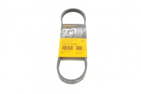 Ремінь генератора поліклиновий CONTINENTAL CONTITECH 4PK711 ELAST