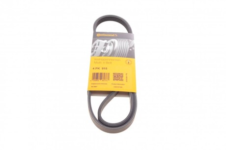 Ремінь генератора поліклиновий CONTINENTAL CONTITECH 4PK915