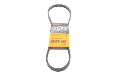 Ремінь генератора поліклиновий CONTINENTAL CONTITECH 4PK916 ELAST
