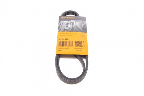 Ремінь генератора поліклиновий CONTINENTAL CONTITECH 4PK938