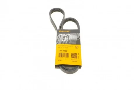 Ремінь генератора поліклиновий CONTINENTAL CONTITECH 5PK1120