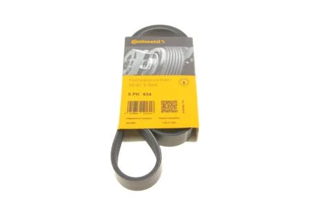 Ремінь генератора поліклиновий CONTINENTAL CONTITECH 5PK934