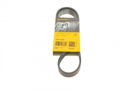 Ремінь генератора поліклиновий CONTINENTAL CONTITECH 6PK1026