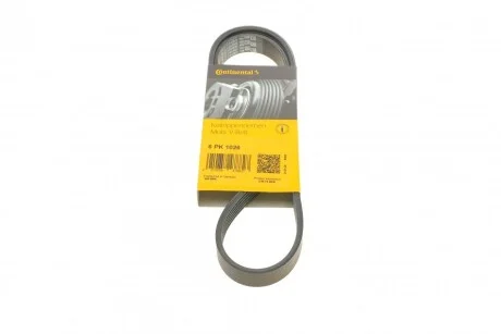 Ремінь генератора поліклиновий CONTINENTAL CONTITECH 6PK1026