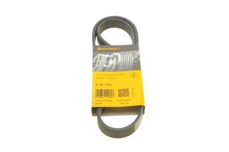 Ремінь генератора поліклиновий CONTINENTAL CONTITECH 6PK1033