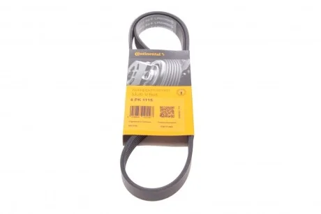 Ремінь генератора поліклиновий CONTINENTAL CONTITECH 6PK1115