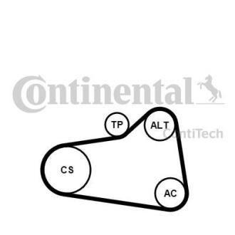 Комплект (ремінь+ролики) CONTITECH 6PK905 EXTRA K1