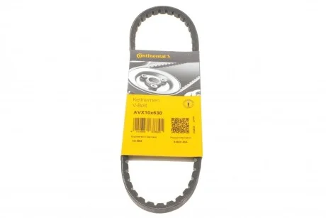 Ремінь генератора клиновий CONTINENTAL CONTITECH AVX10X630