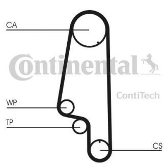 Водяний насос + комплект ременя ГРМ VW GOLF III (1H1) 1.4 CONTITECH CT846WP3