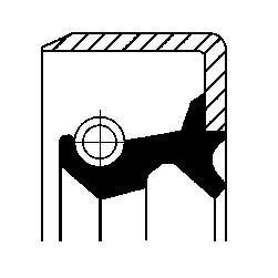 Сальник задньої вісі (45x72x10мм) ZF, NEW HOLLAND CORTECO 12011525B