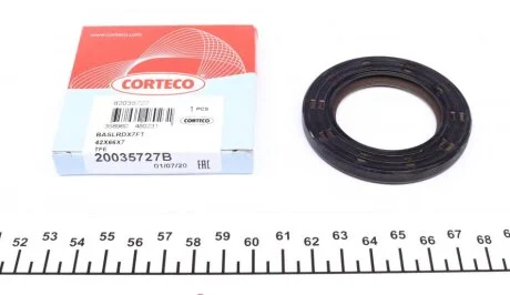 Сальник двигуна TU3JP/TU5JP4 BAPTSLRDX7 42X66X7 TFE (вир-во Corteco) CORTECO 20035727B