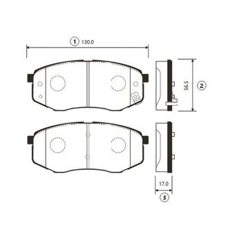 Комплект гальмівних накладок, дискове гальмо CTR GK0495