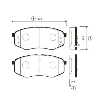 Комплект гальмівних накладок, дискове гальмо CTR GK0495