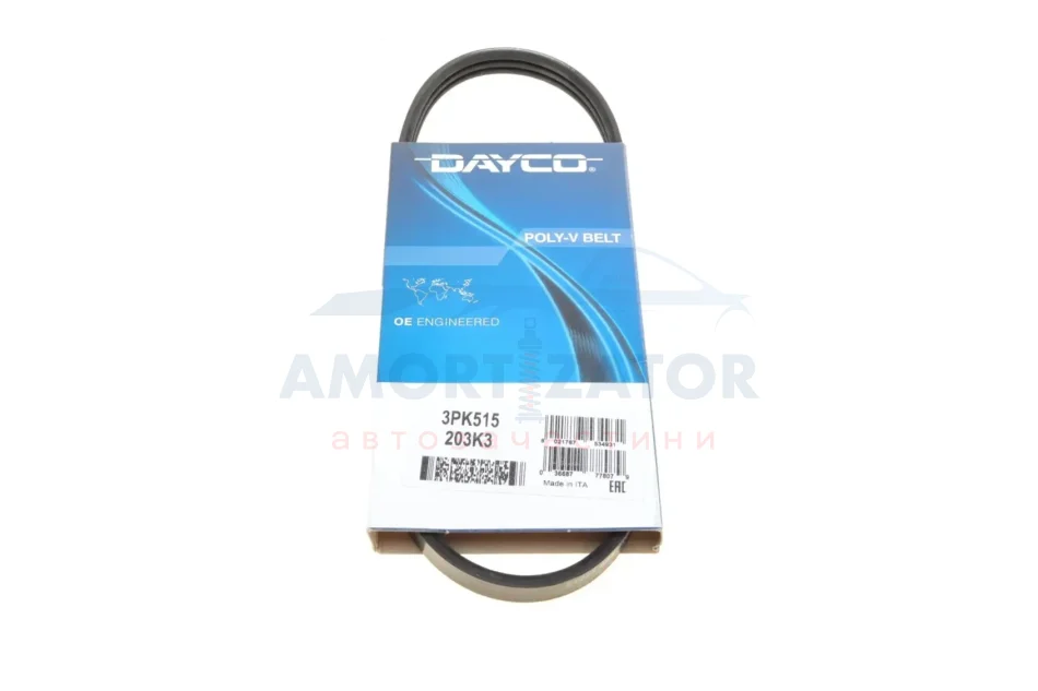 Ремінь генератора поліклиновий DAYCO 3PK515 (фото 1)