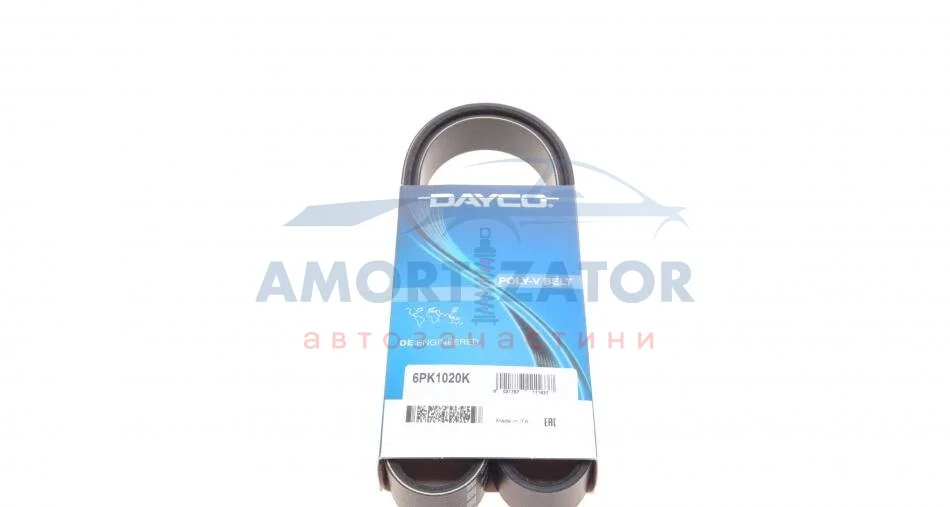 Ремінь генератора поліклиновий DAYCO 6PK1020K (фото 1)