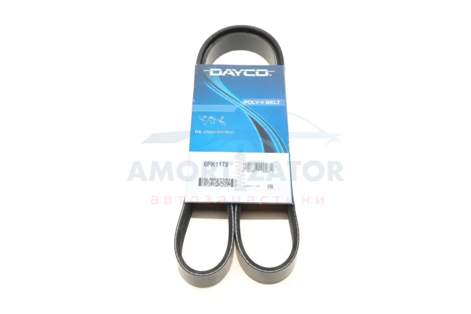 Ремінь генератора поліклиновий DAYCO 6PK1178 (фото 1)